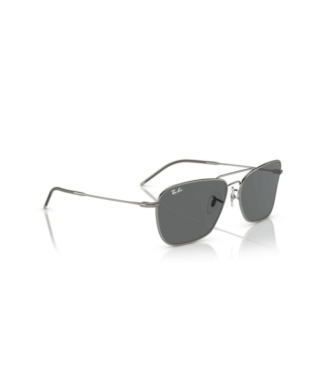 RAY BAN Серые металлические солнцезащитные очки, фото 4