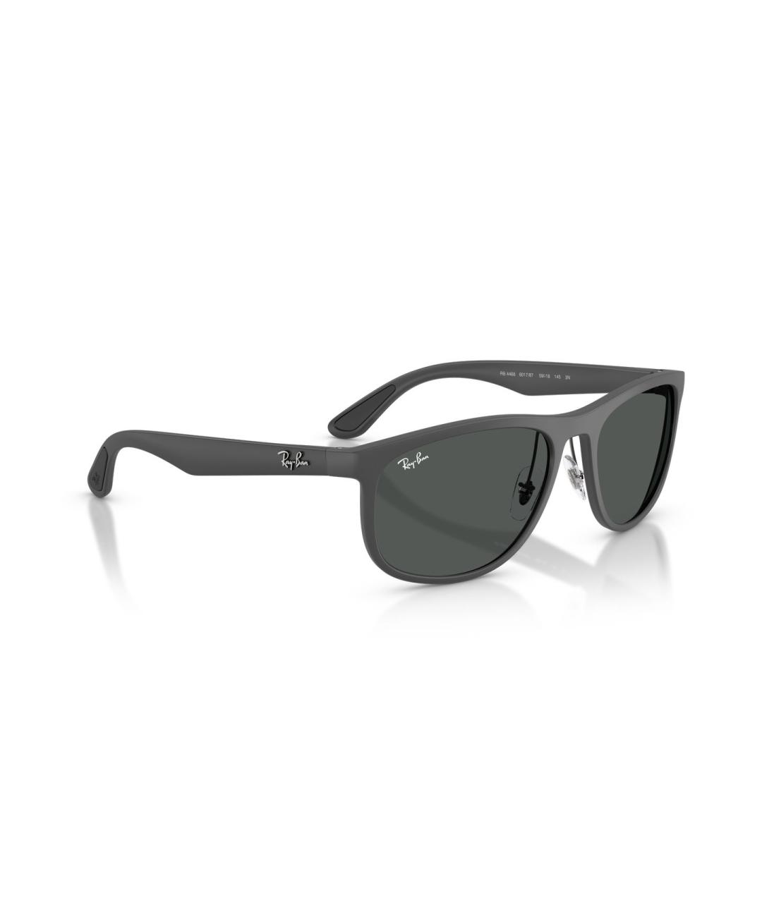 RAY BAN Черные пластиковые солнцезащитные очки, фото 2