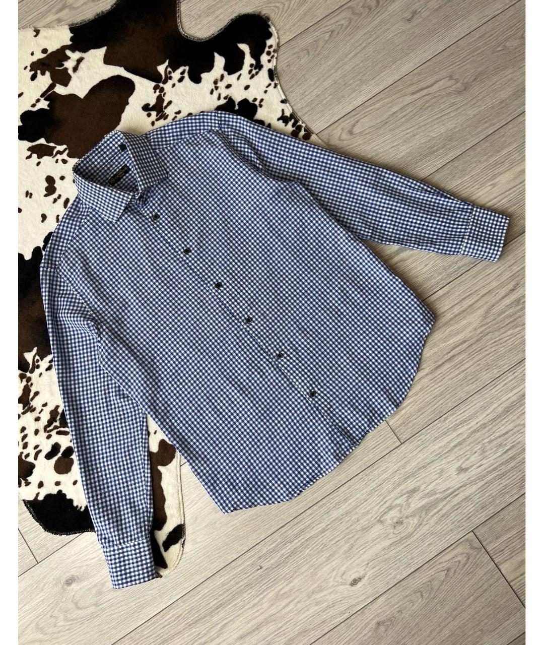CORNELIANI Синяя хлопковая классическая рубашка, фото 9