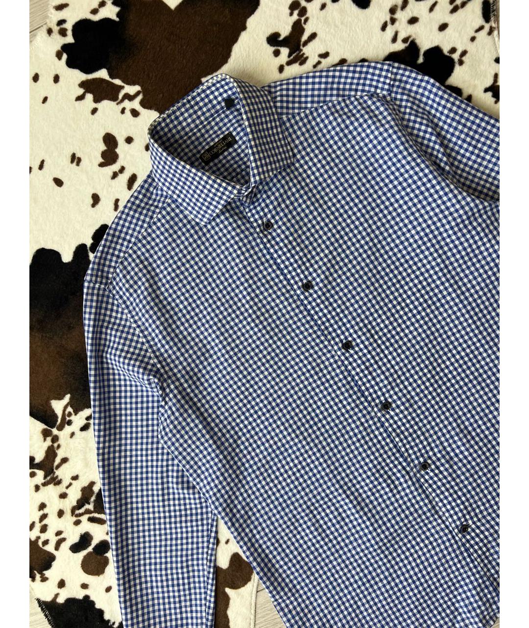 CORNELIANI Синяя хлопковая классическая рубашка, фото 3