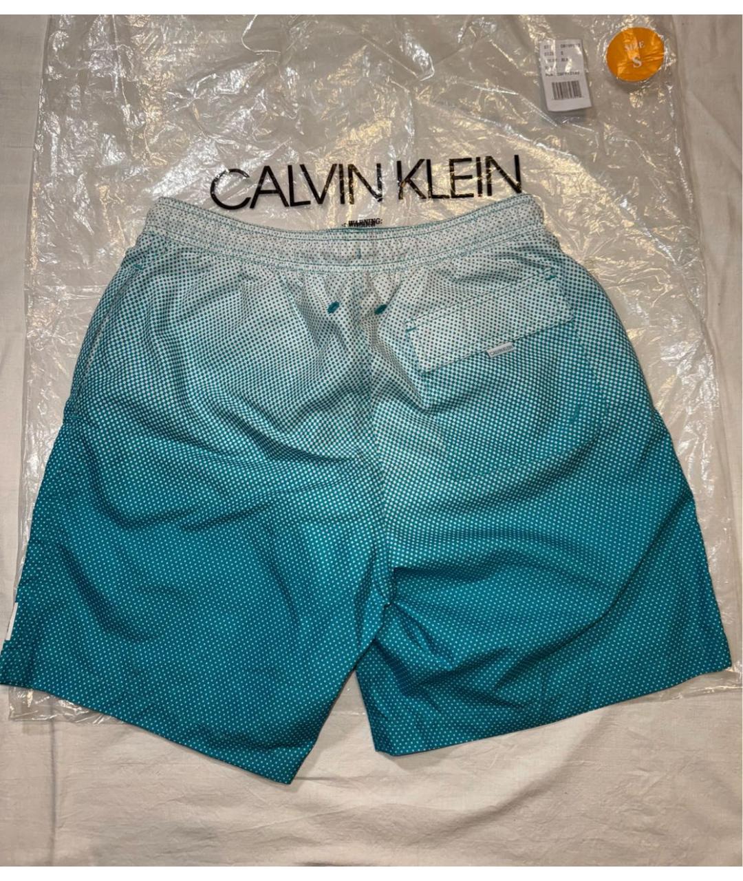 CALVIN KLEIN Бирюзовые шорты, фото 2