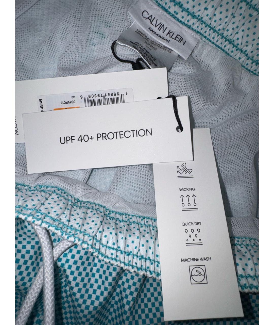CALVIN KLEIN Бирюзовые шорты, фото 4
