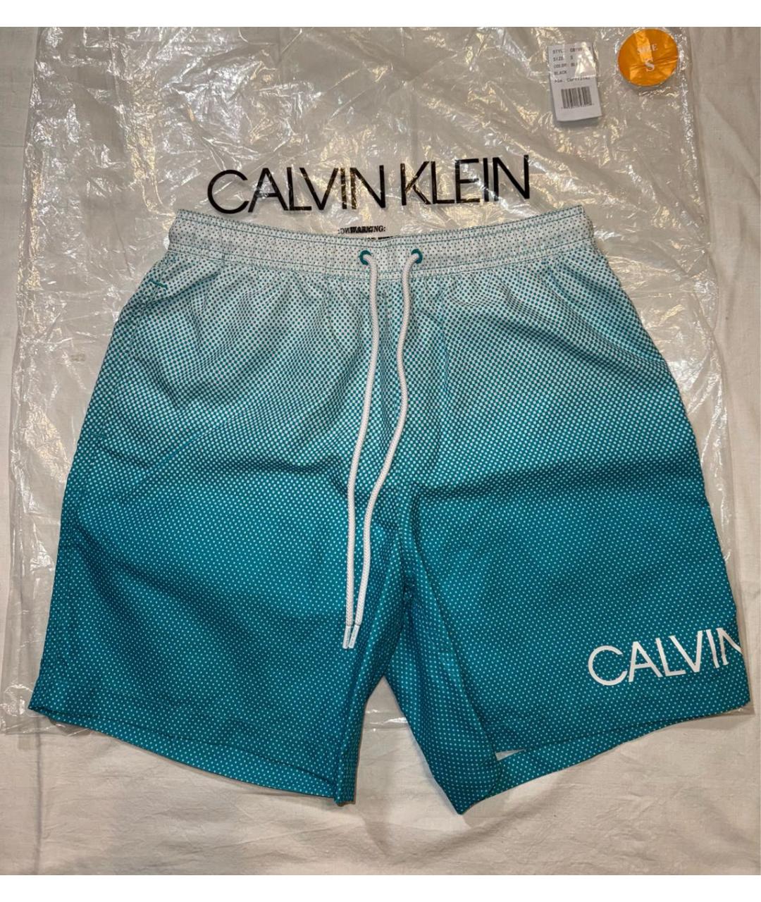 CALVIN KLEIN Бирюзовые шорты, фото 6