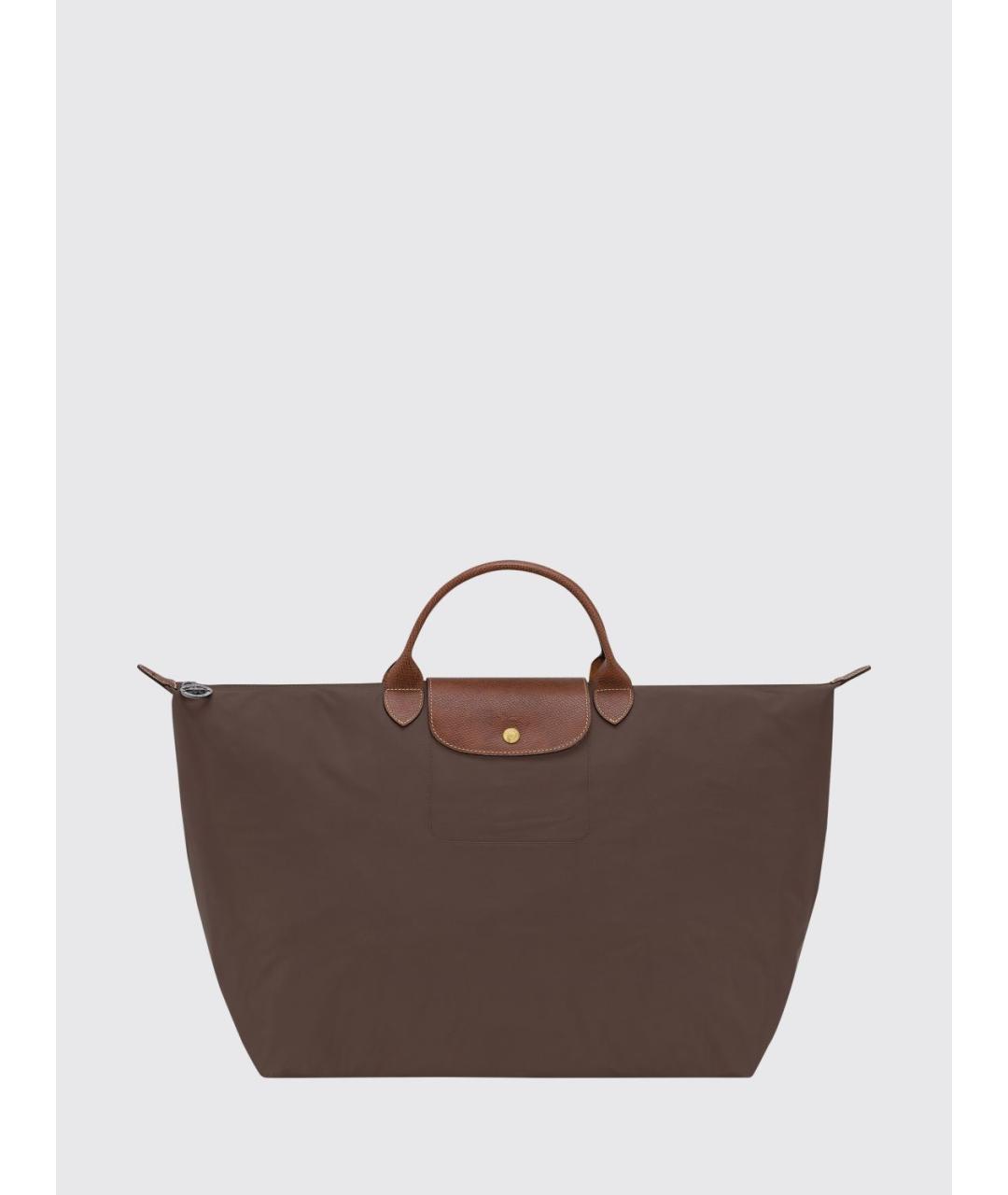 LONGCHAMP Коричневая нейлоновая сумка тоут, фото 4