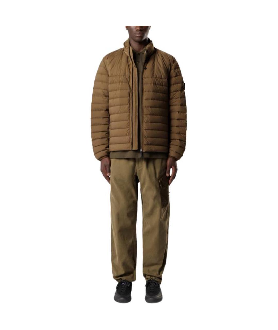 STONE ISLAND Зеленый пуховик, фото 4