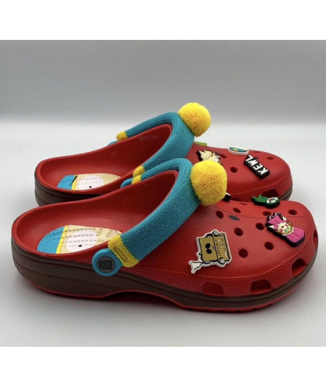 CROCS Красные шлепанцы, фото 7