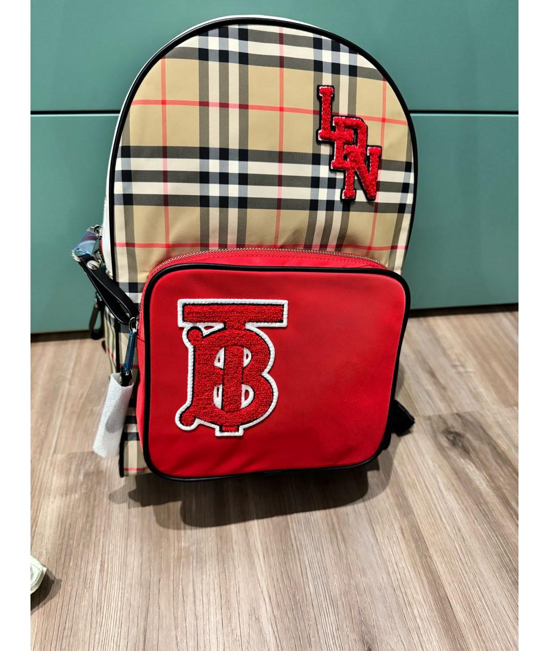 BURBERRY Красный рюкзак, фото 3