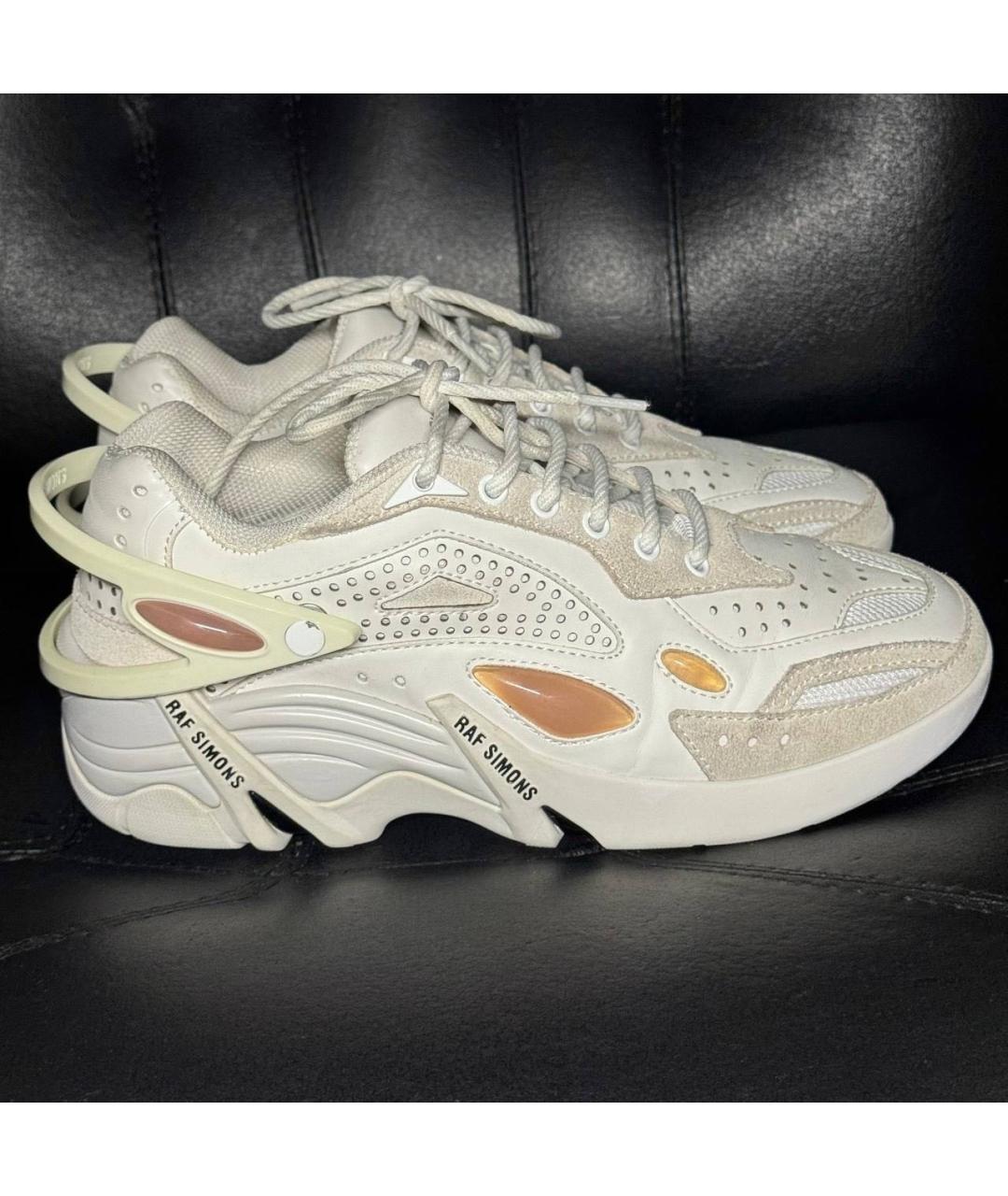 RAF SIMONS Белые кожаные кроссовки, фото 9