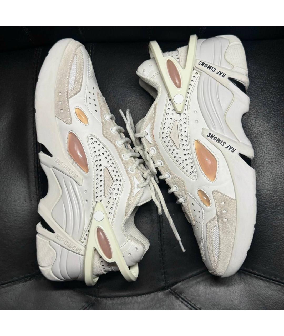 RAF SIMONS Белые кожаные кроссовки, фото 5
