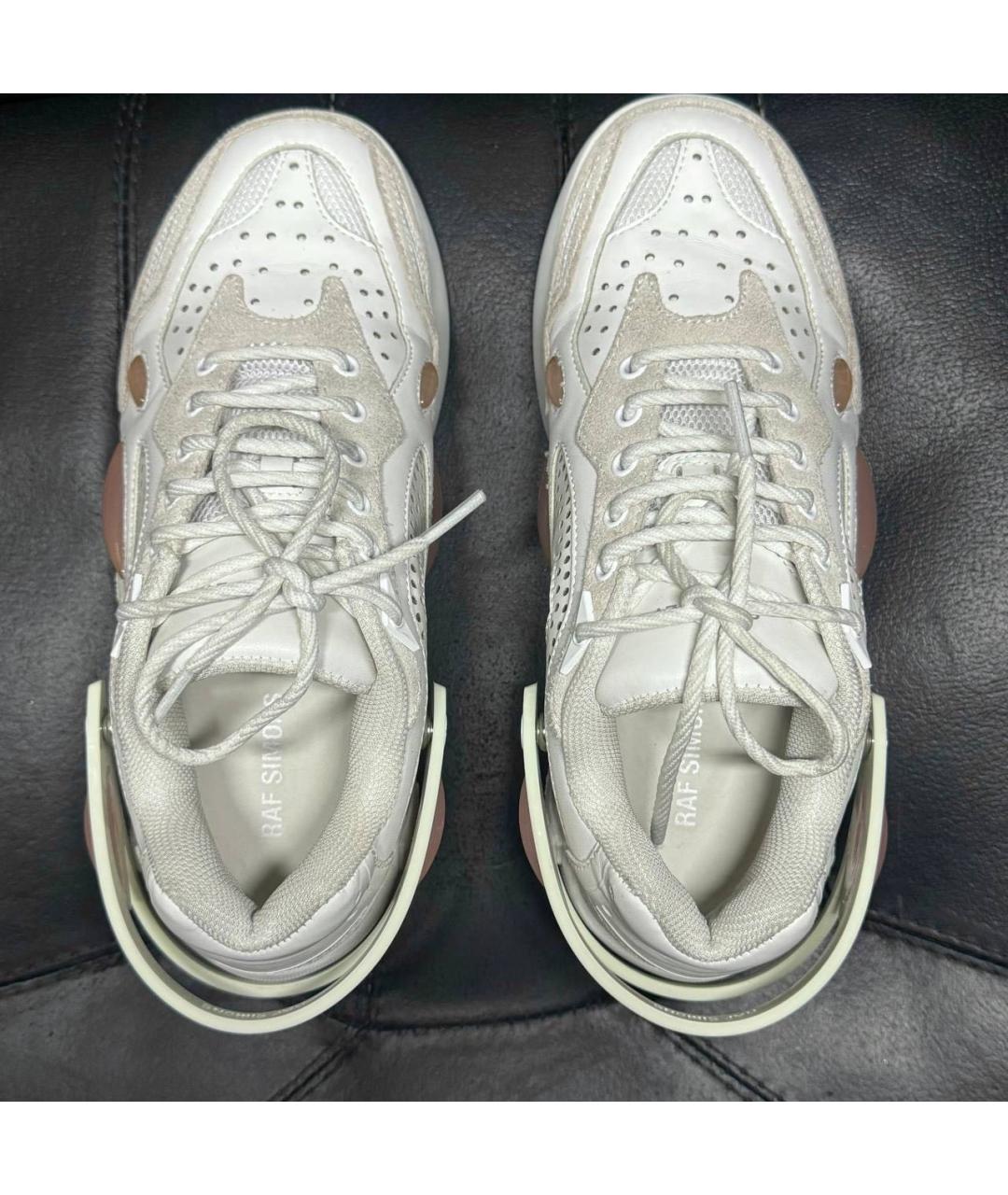 RAF SIMONS Белые кожаные кроссовки, фото 4