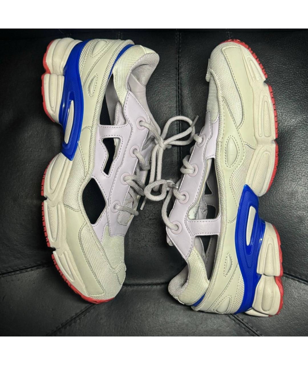 ADIDAS X RAF SIMONS Бежевые текстильные низкие кроссовки / кеды, фото 3