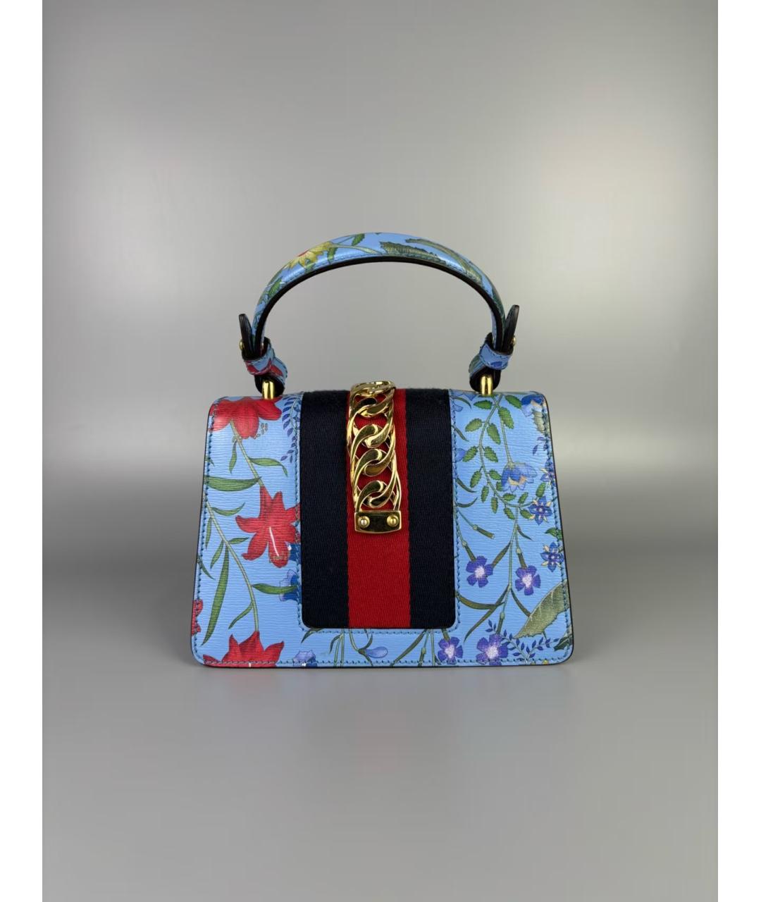 GUCCI Голубая сумка с короткими ручками, фото 3