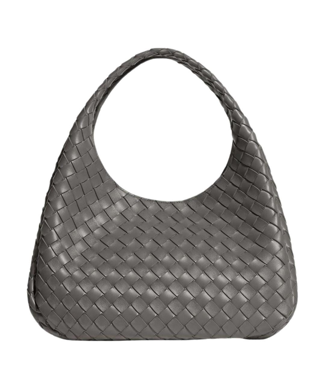 BOTTEGA VENETA Серая кожаная сумка через плечо, фото 1