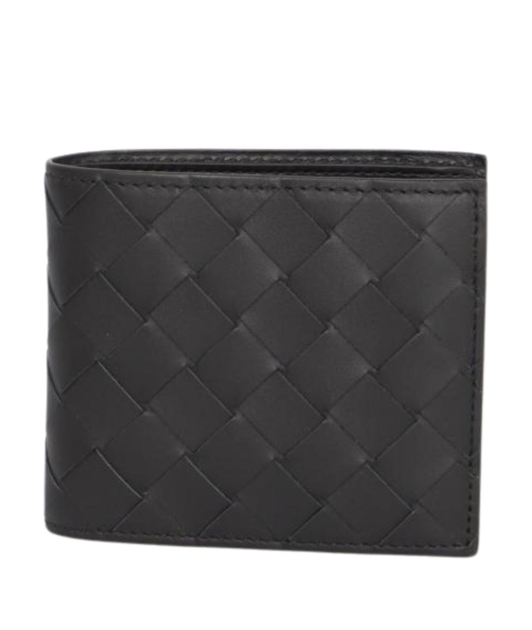BOTTEGA VENETA Черный кожаный кошелек, фото 1