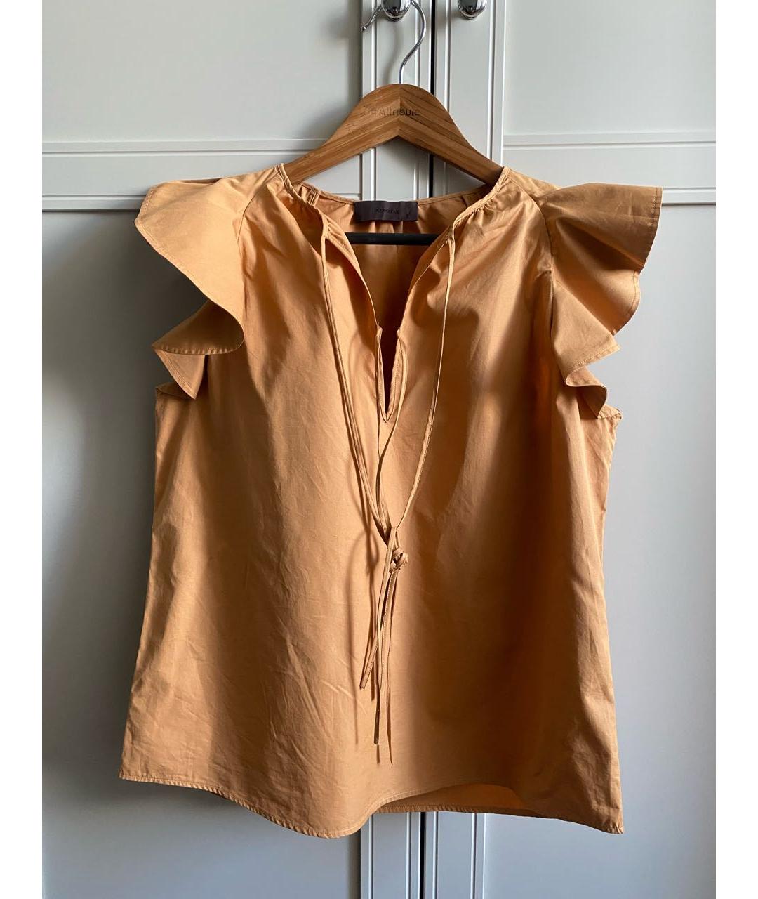 JO NO FUI Оранжевая хлопковая блузы, фото 6