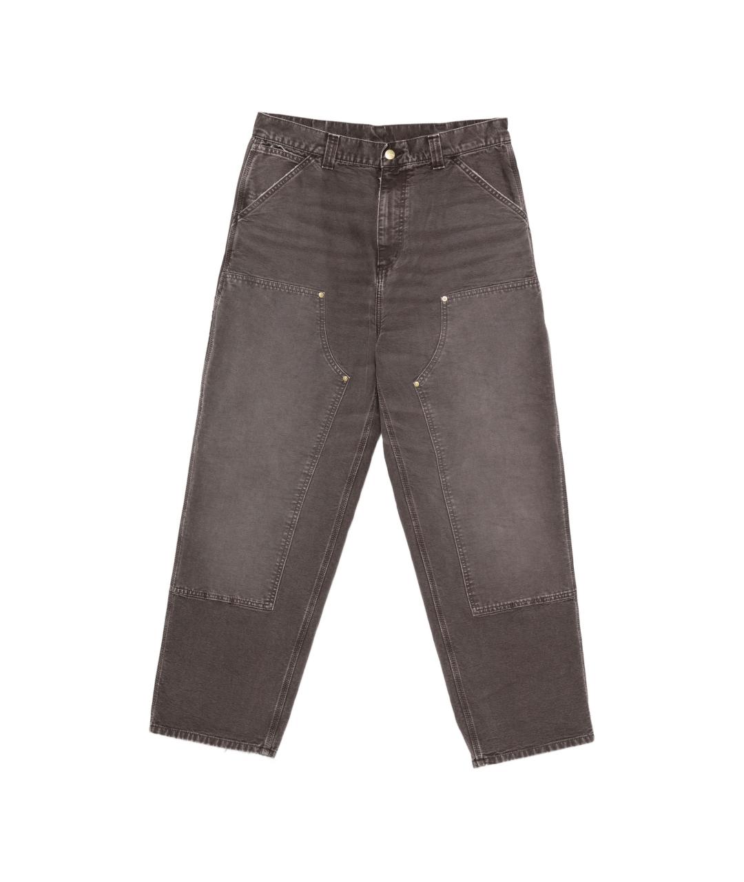 CARHARTT WIP Коричневые хлопковые прямые джинсы, фото 1