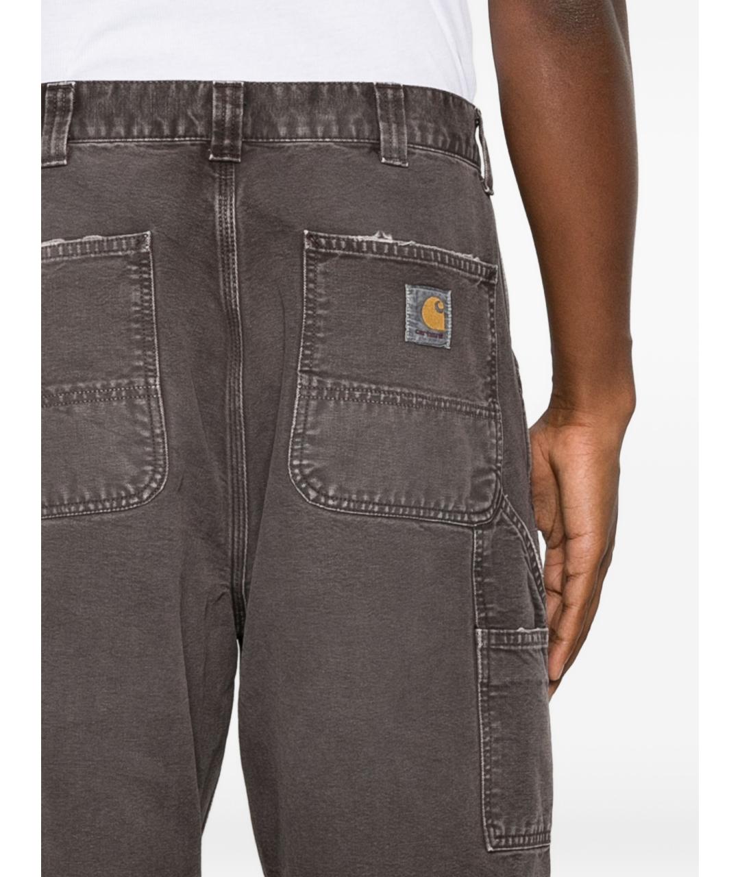 CARHARTT WIP Коричневые хлопковые прямые джинсы, фото 3