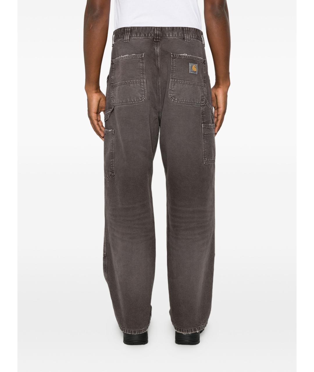 CARHARTT WIP Коричневые хлопковые прямые джинсы, фото 4