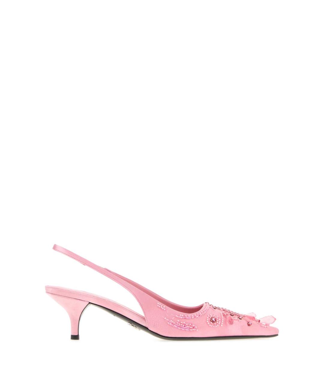 PRADA Розовые текстильные туфли, фото 2