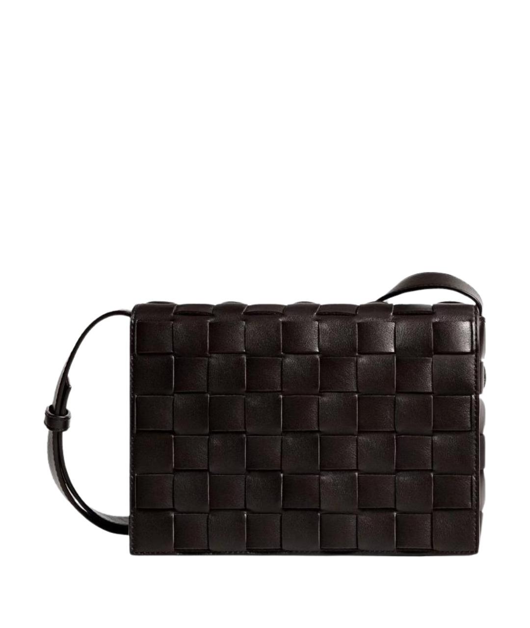BOTTEGA VENETA Коричневая кожаная сумка на плечо, фото 1