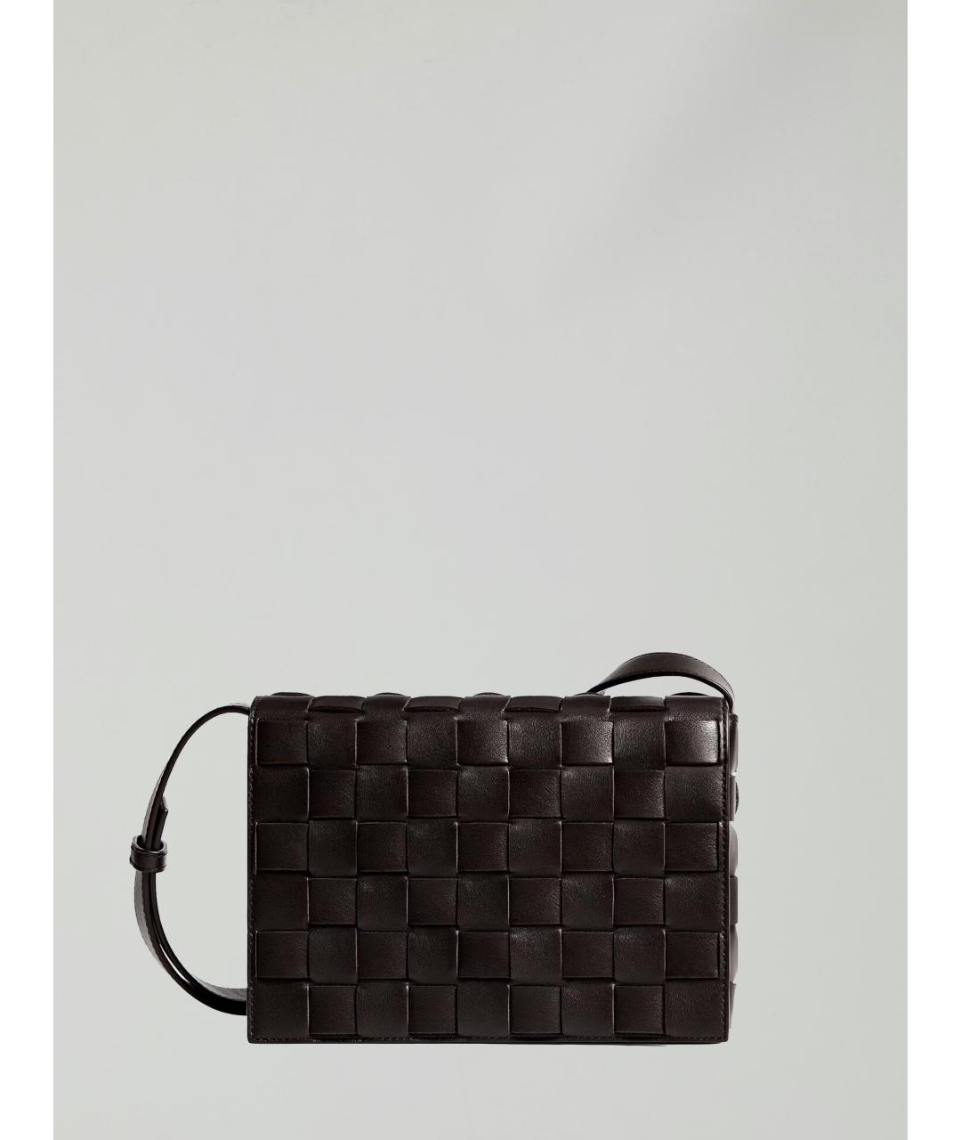 BOTTEGA VENETA Коричневая кожаная сумка на плечо, фото 6