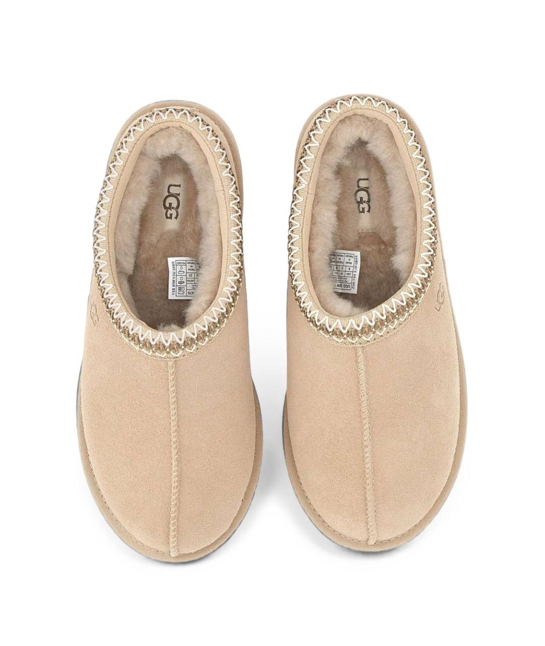 UGG Бежевые замшевые мюли, фото 3