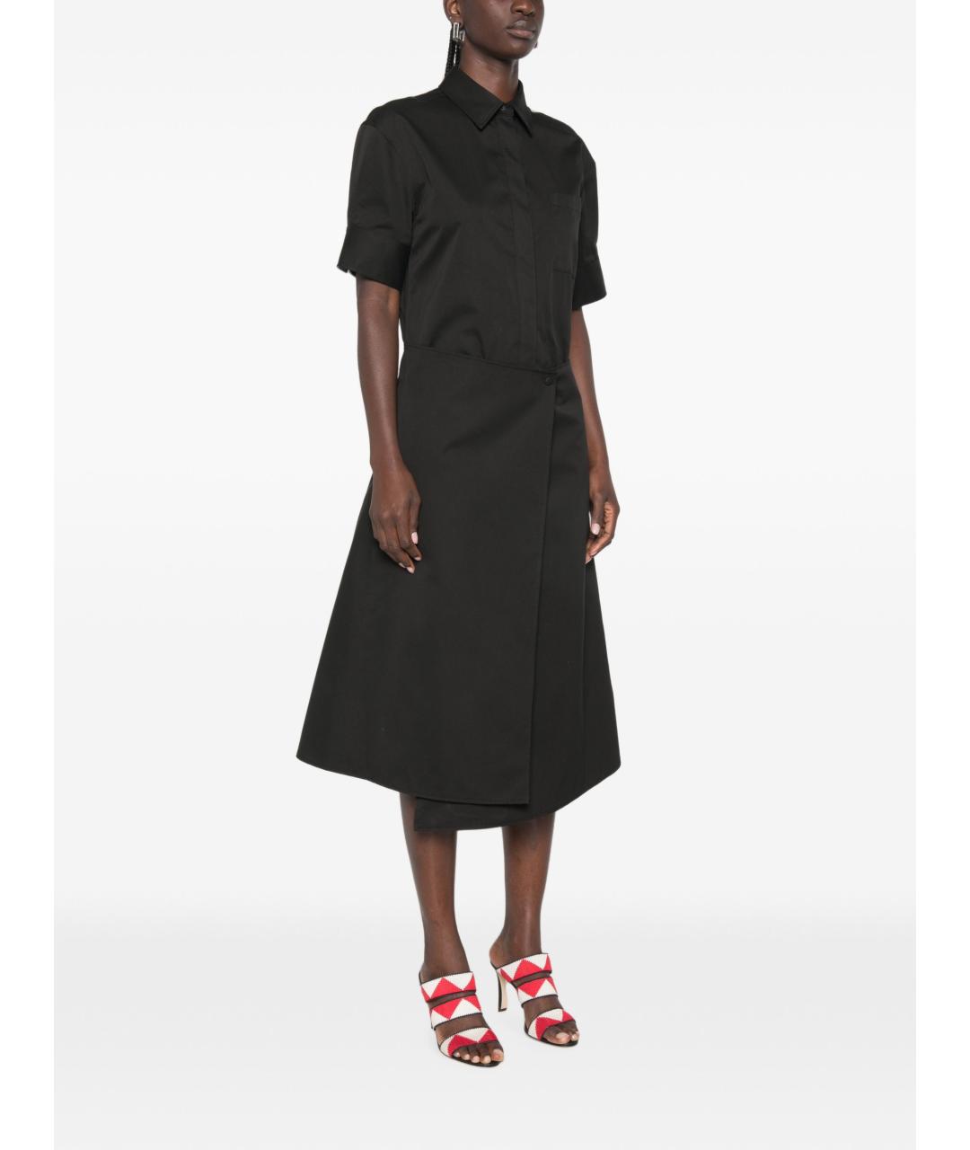 LOEWE Черное хлопковое повседневное платье, фото 3