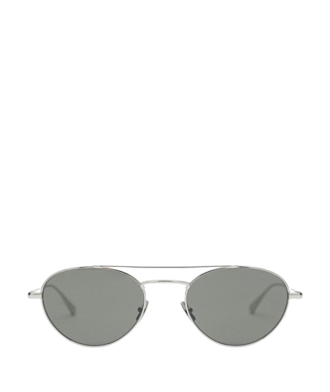 SAINT LAURENT Серебряные металлические солнцезащитные очки, фото 1