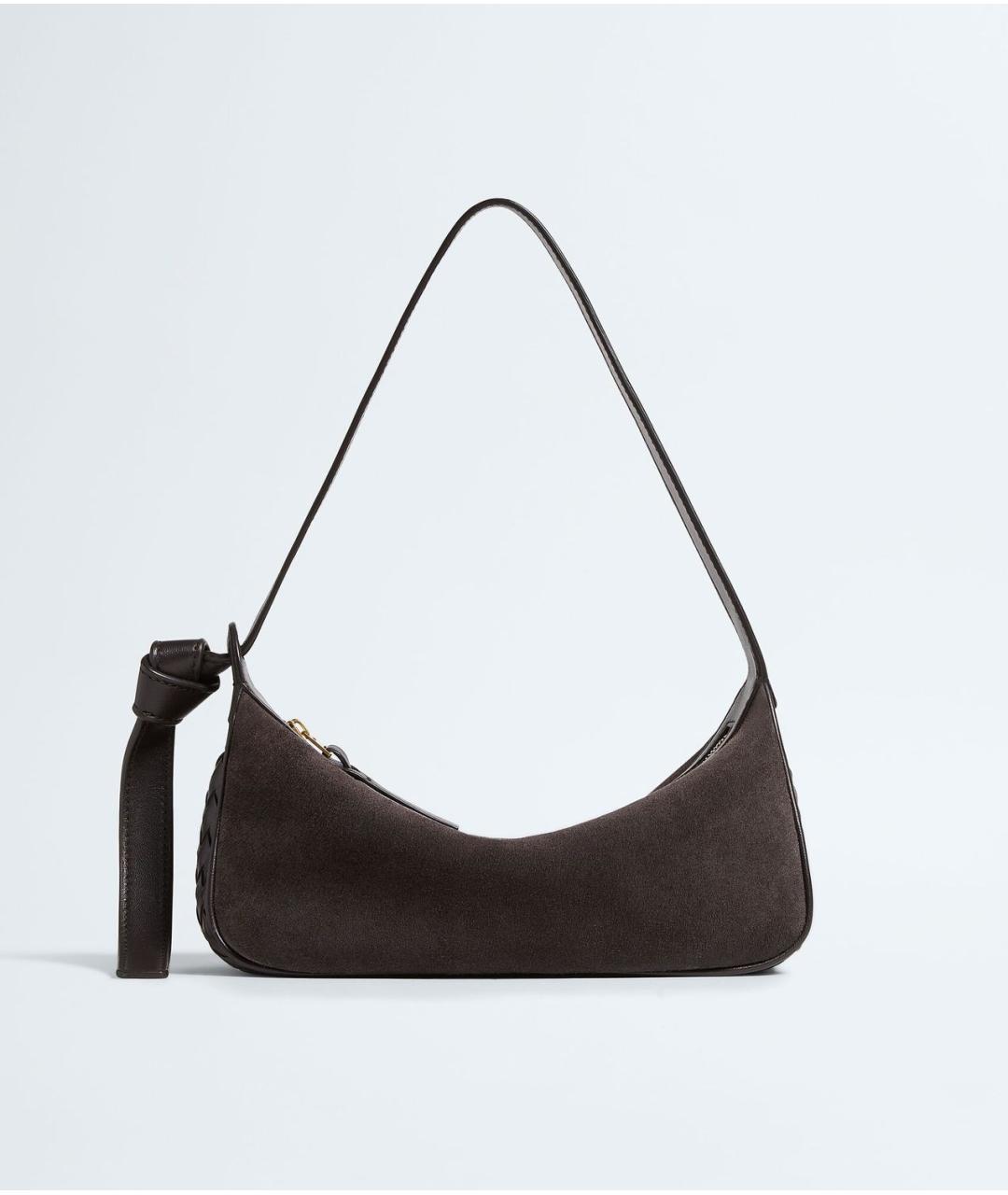 BOTTEGA VENETA Коричневая замшевая сумка через плечо, фото 2