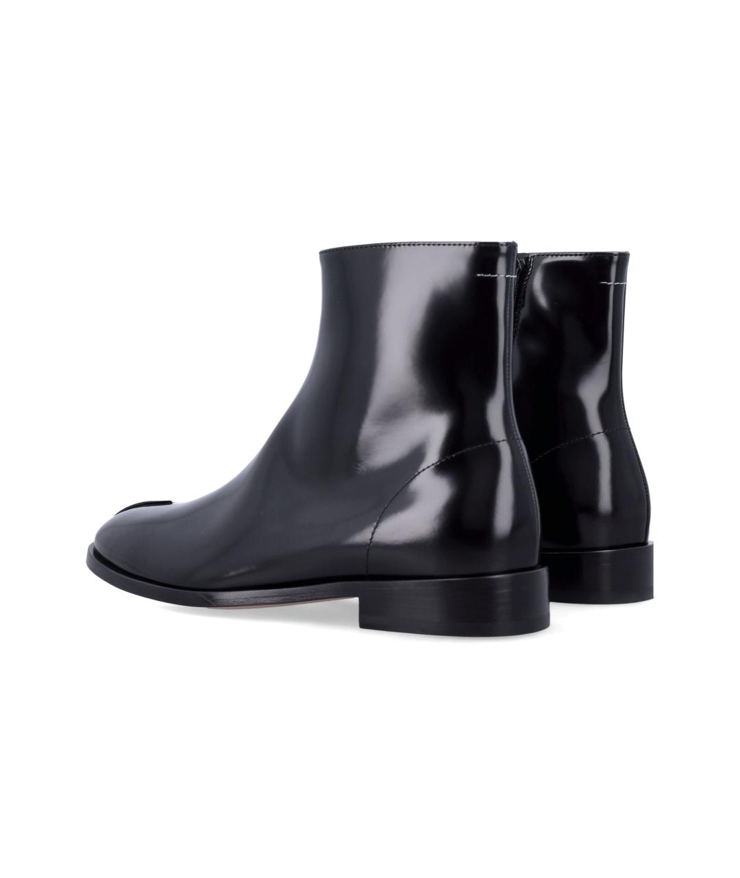 MM6 MAISON MARGIELA Черные кожаные высокие ботинки, фото 3