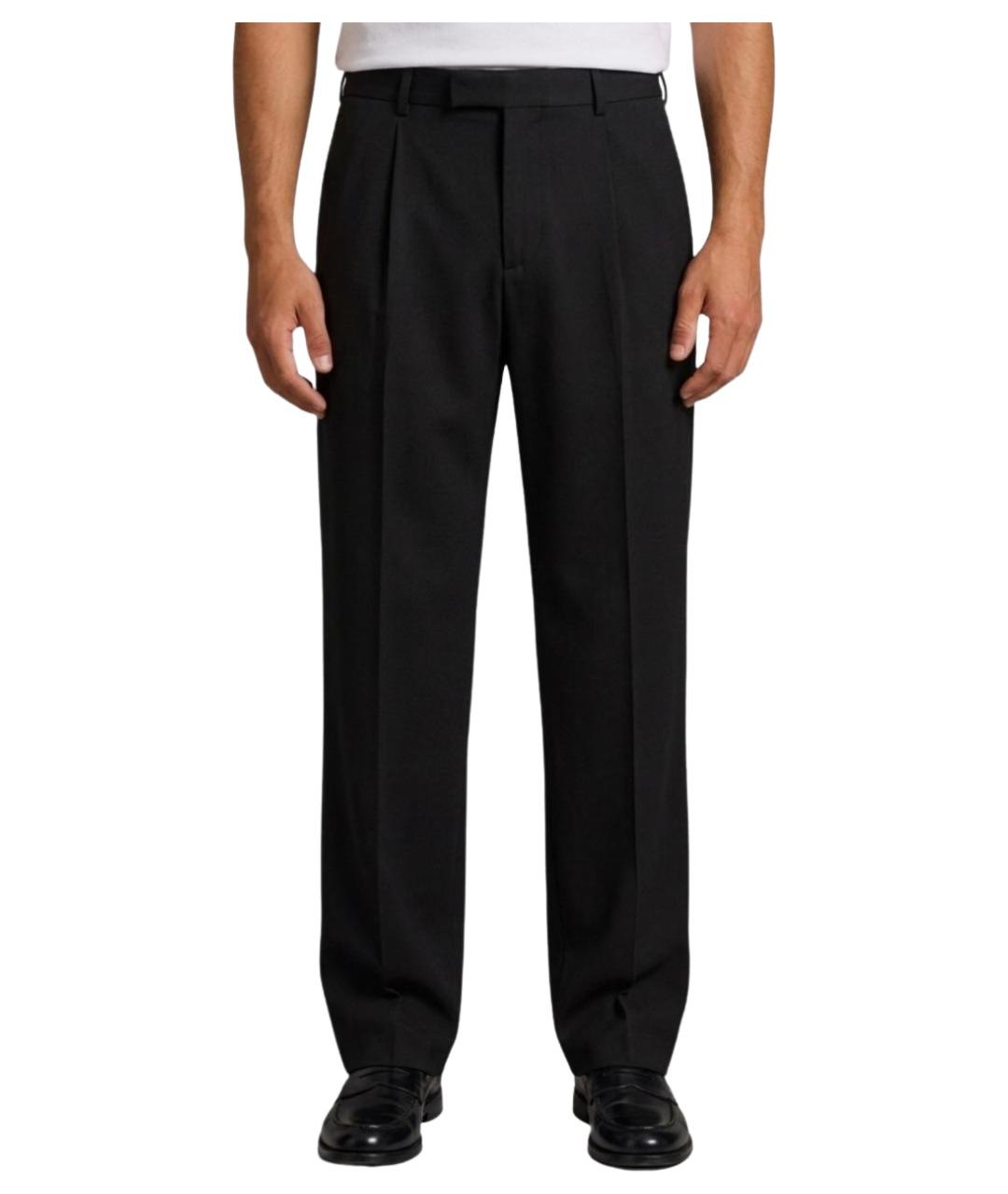 SAINT LAURENT Черные шерстяные классические брюки, фото 1