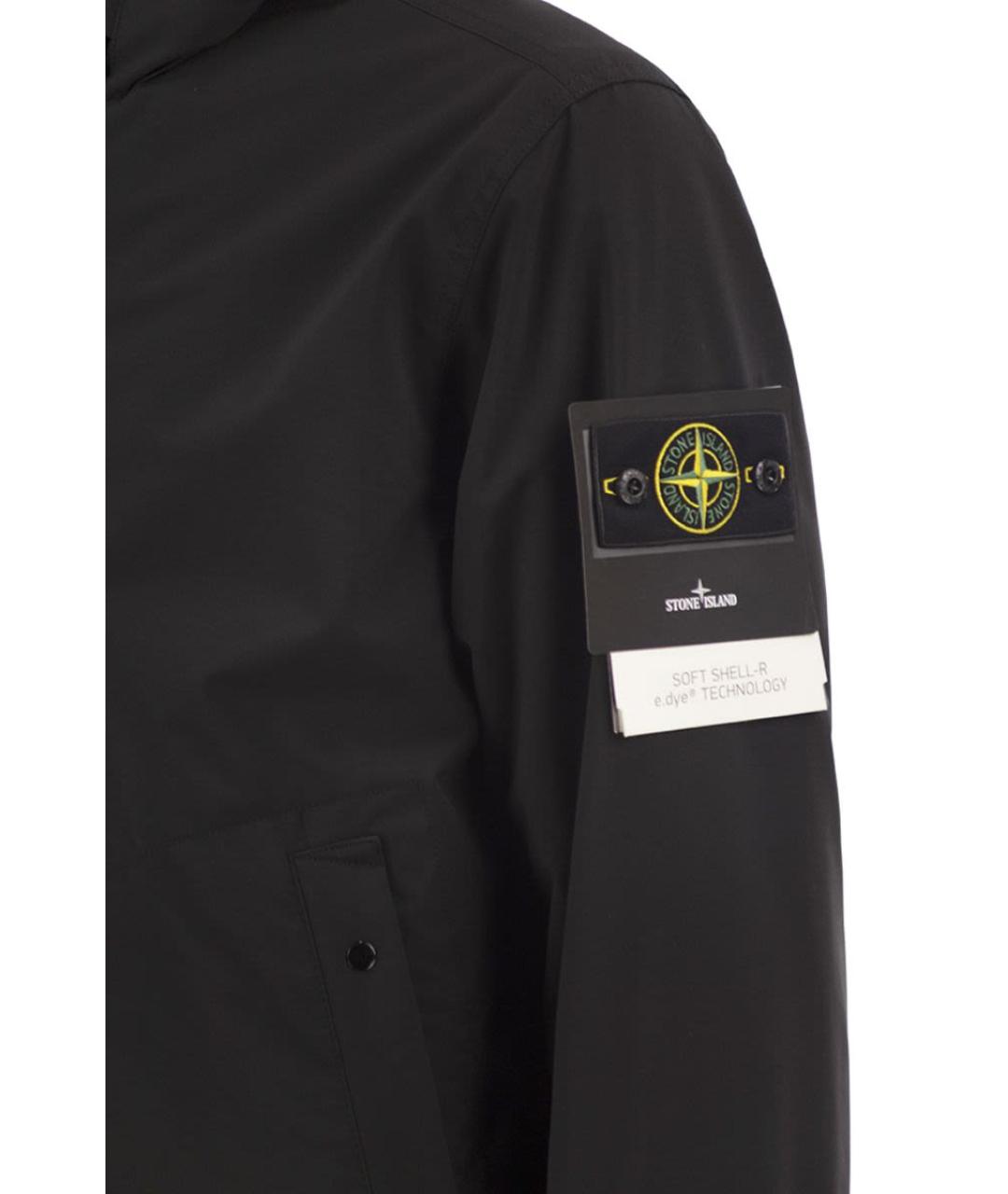 STONE ISLAND Черная полиэстеровая куртка, фото 4