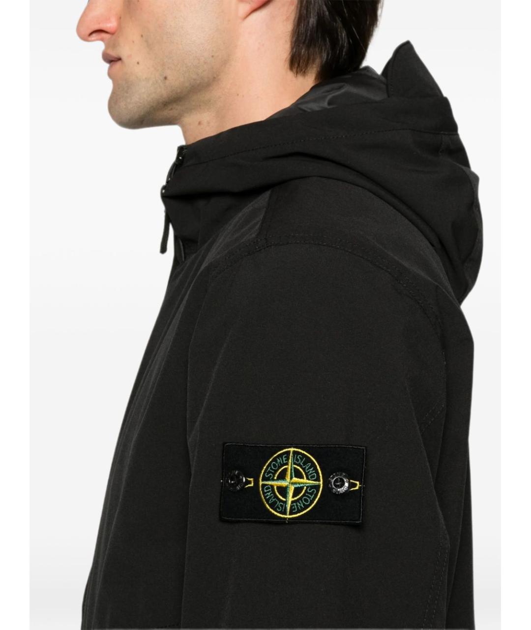 STONE ISLAND Черная полиэстеровая куртка, фото 3