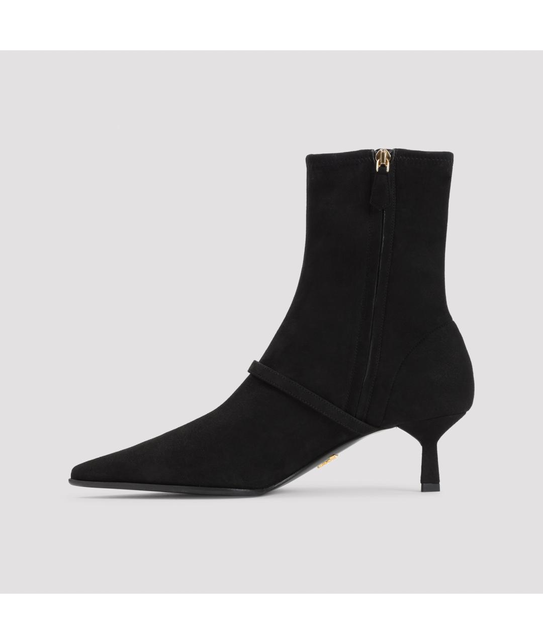 PRADA Черные кожаные ботильоны, фото 2