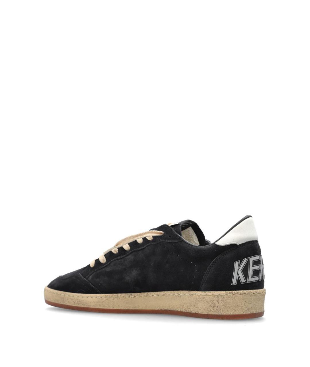 GOLDEN GOOSE Синие кожаные низкие кроссовки / кеды, фото 5