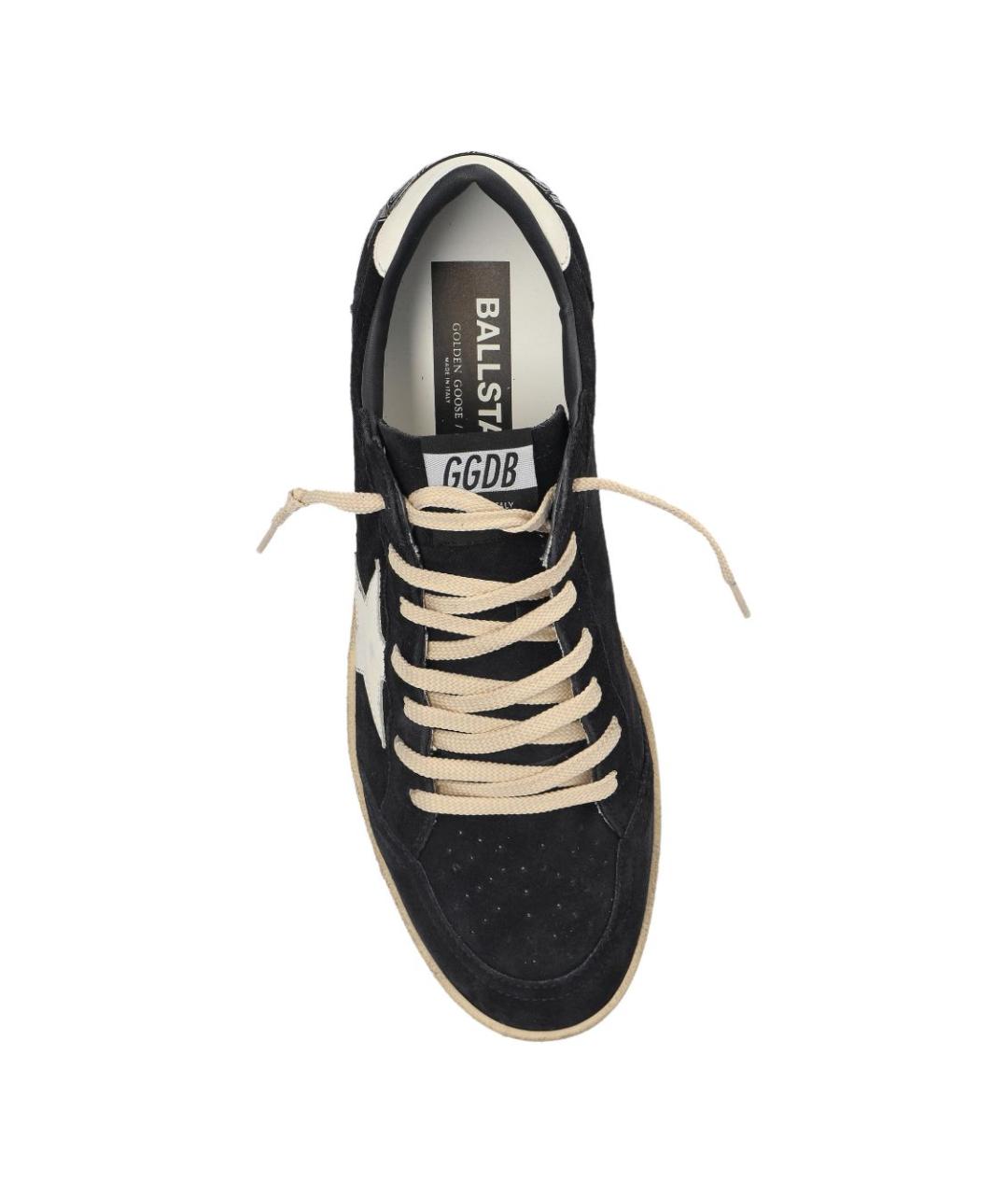 GOLDEN GOOSE Синие кожаные низкие кроссовки / кеды, фото 2
