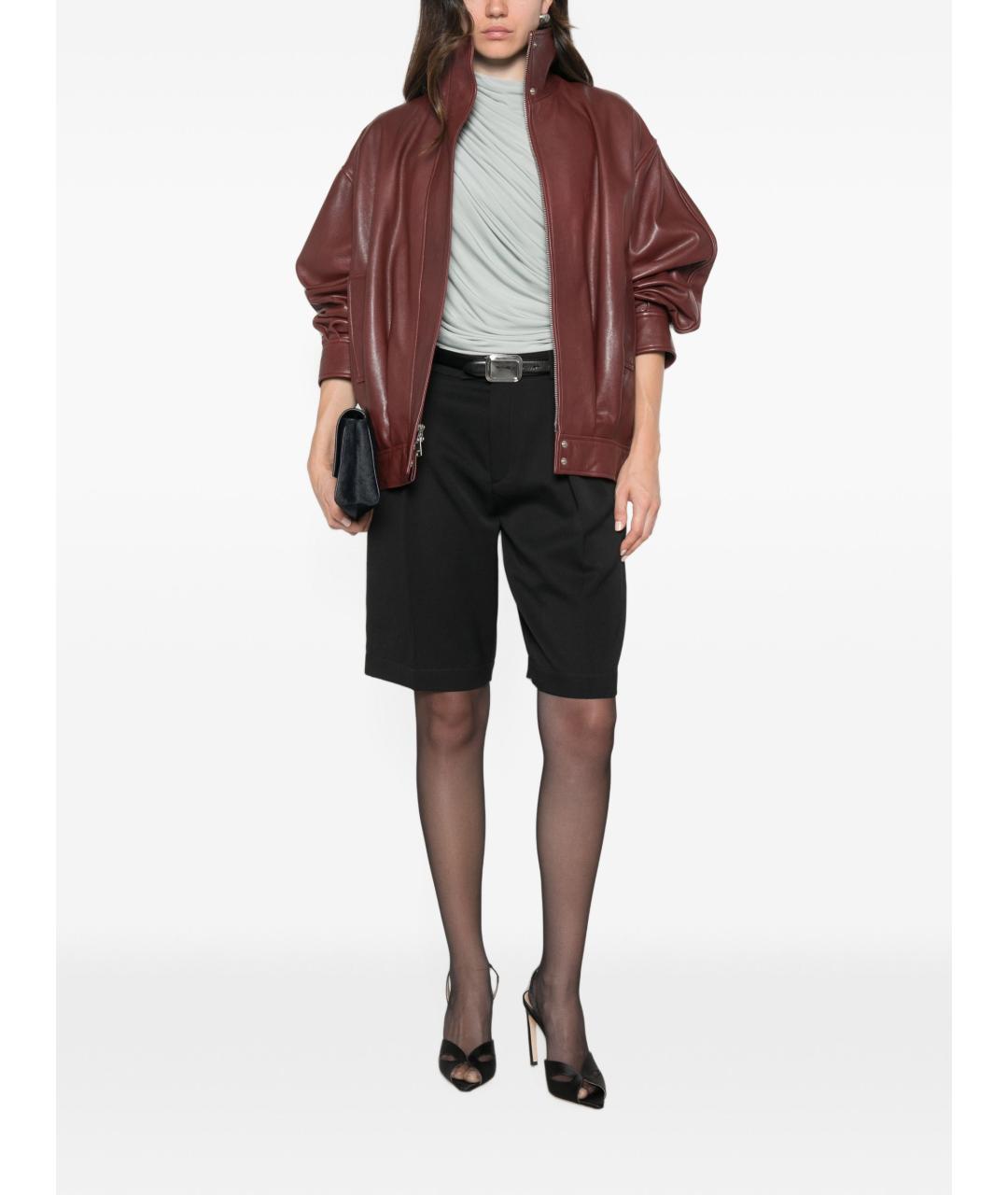 SAINT LAURENT Черные шерстяные шорты, фото 4