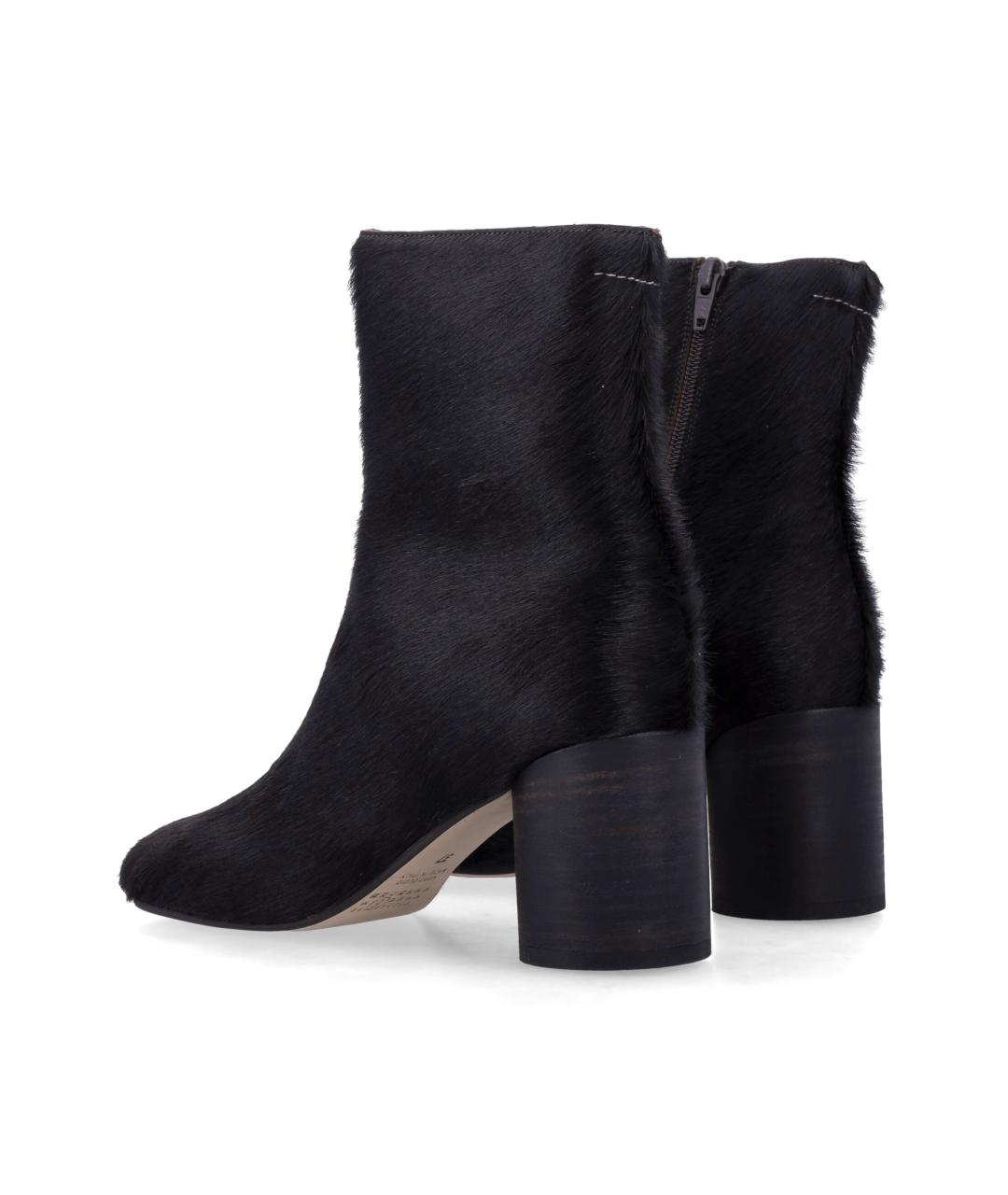 MM6 MAISON MARGIELA Черные кожаные ботильоны, фото 3