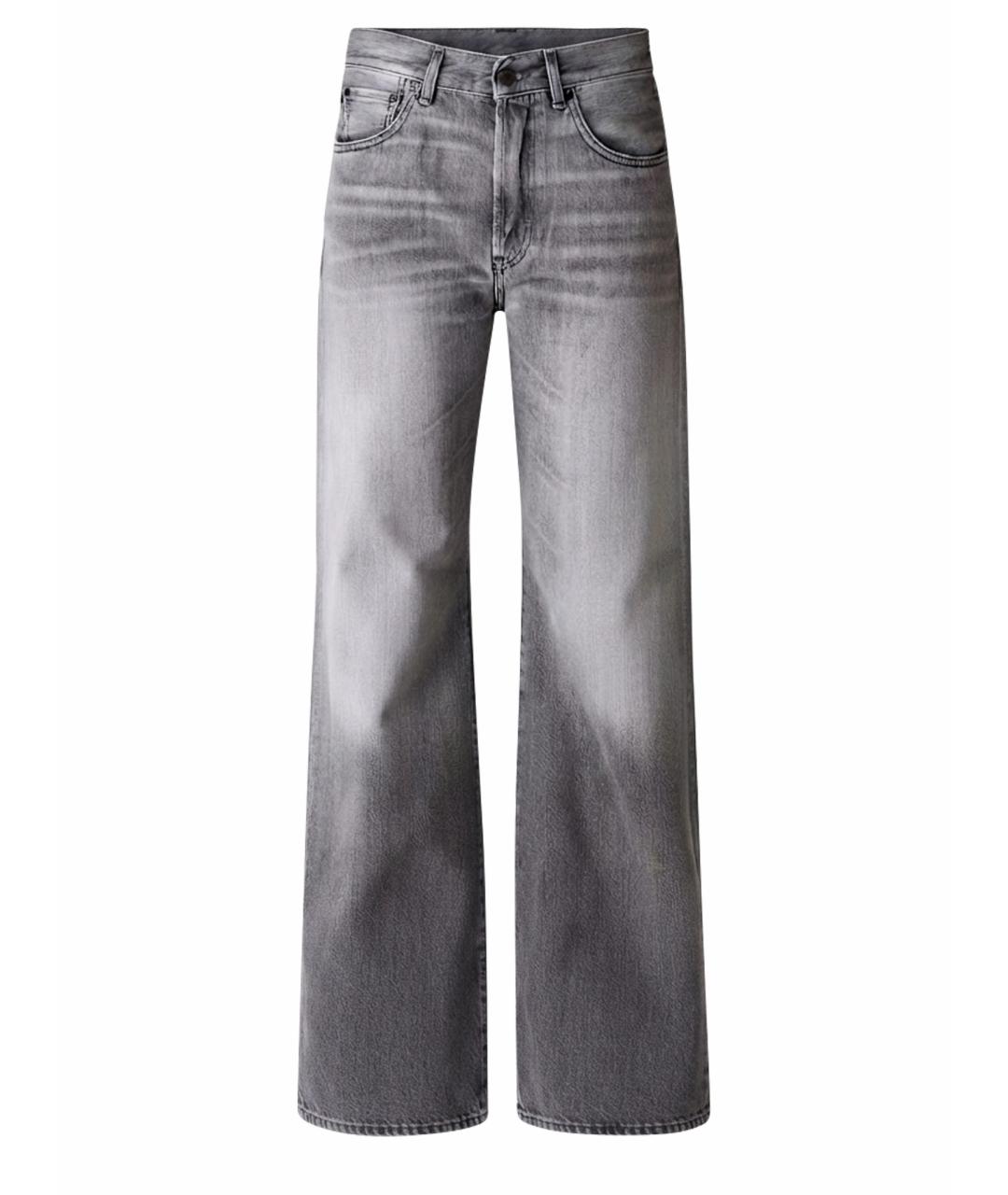ACNE STUDIOS Серые хлопковые прямые джинсы, фото 1