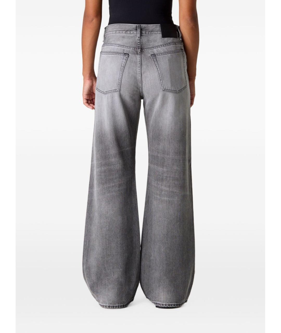 ACNE STUDIOS Серые хлопковые прямые джинсы, фото 3