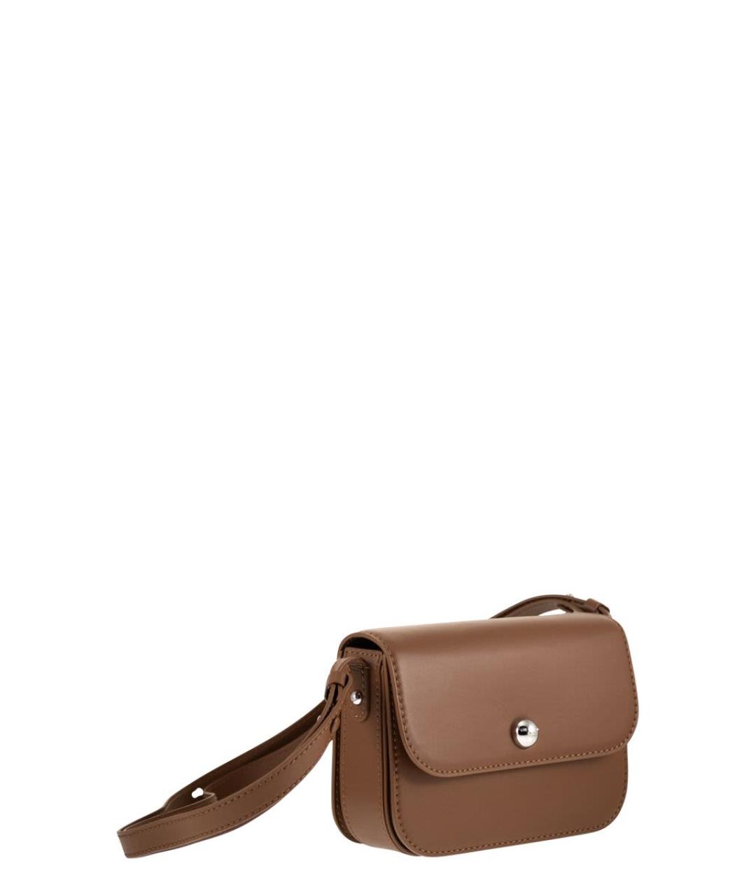 WEEKEND MAX MARA Бежевая кожаная сумка через плечо, фото 4