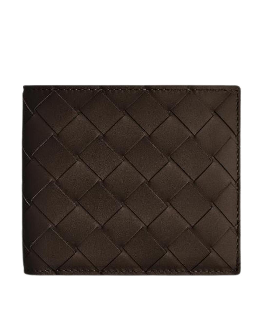 BOTTEGA VENETA Коричневый кожаный кошелек, фото 1