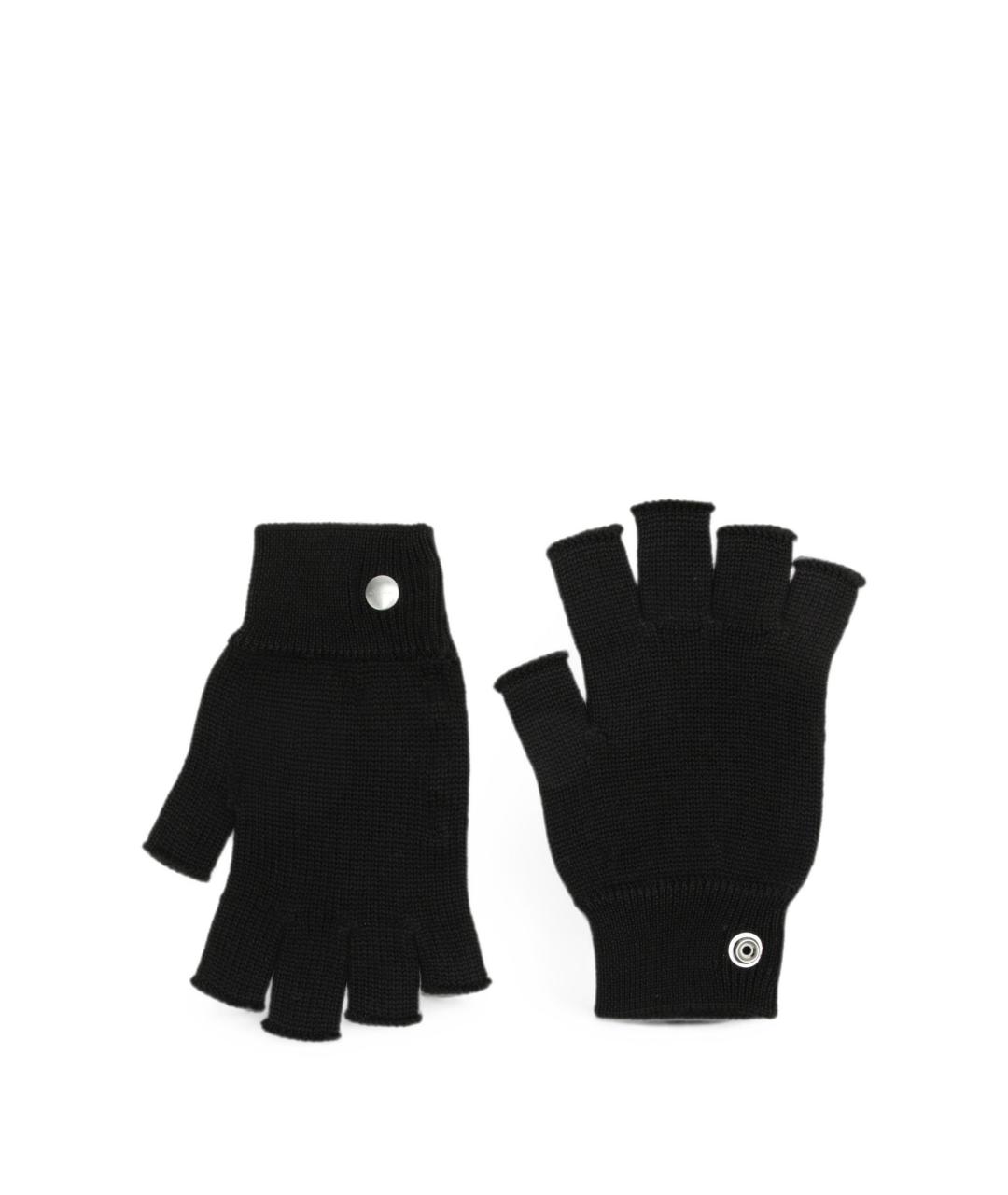 RICK OWENS Черные шерстяные перчатки, фото 2