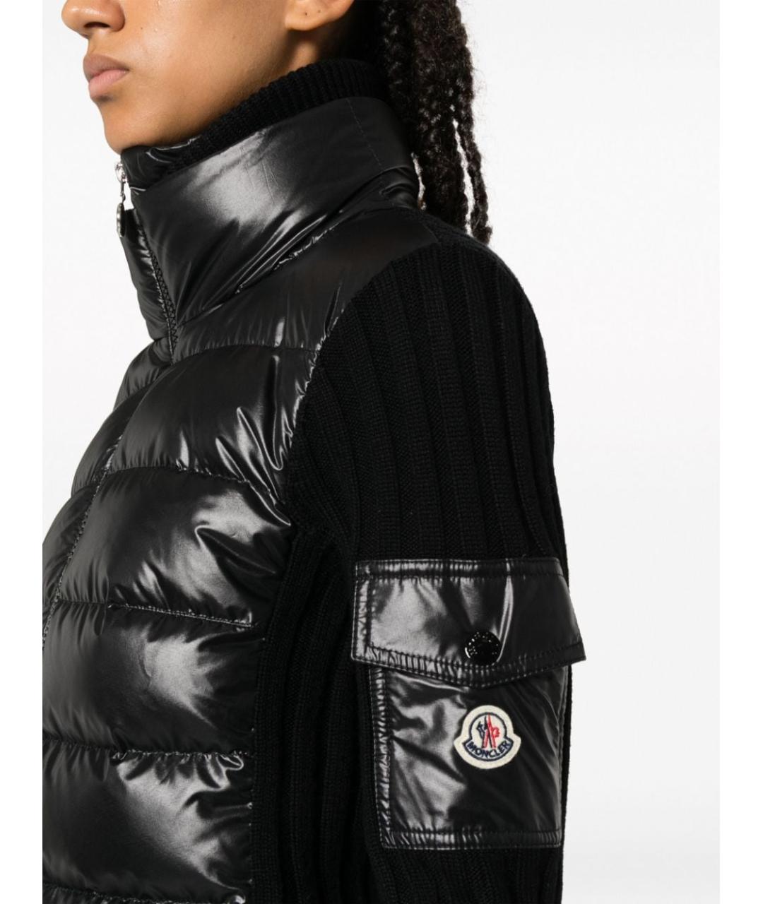 MONCLER Черный шерстяной кардиган, фото 5