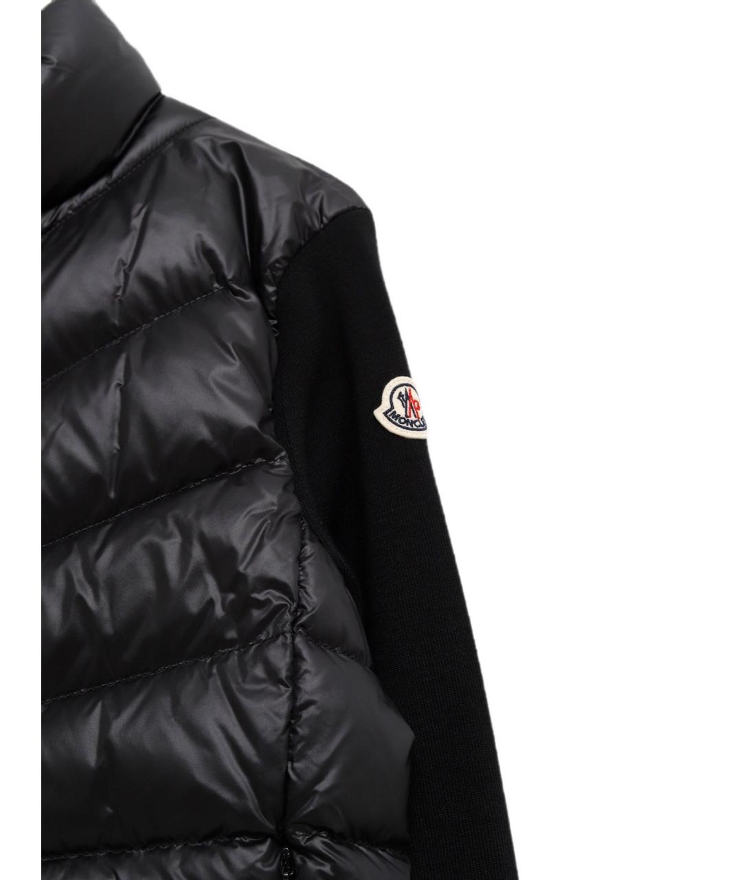 MONCLER Черный шерстяной кардиган, фото 3