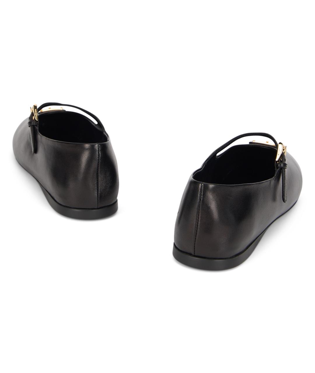 PRADA Черные кожаные балетки, фото 3