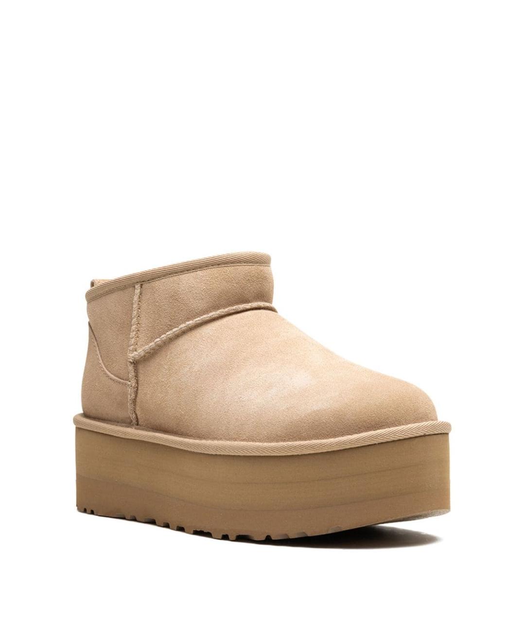 UGG Бежевые нубуковые ботинки, фото 3