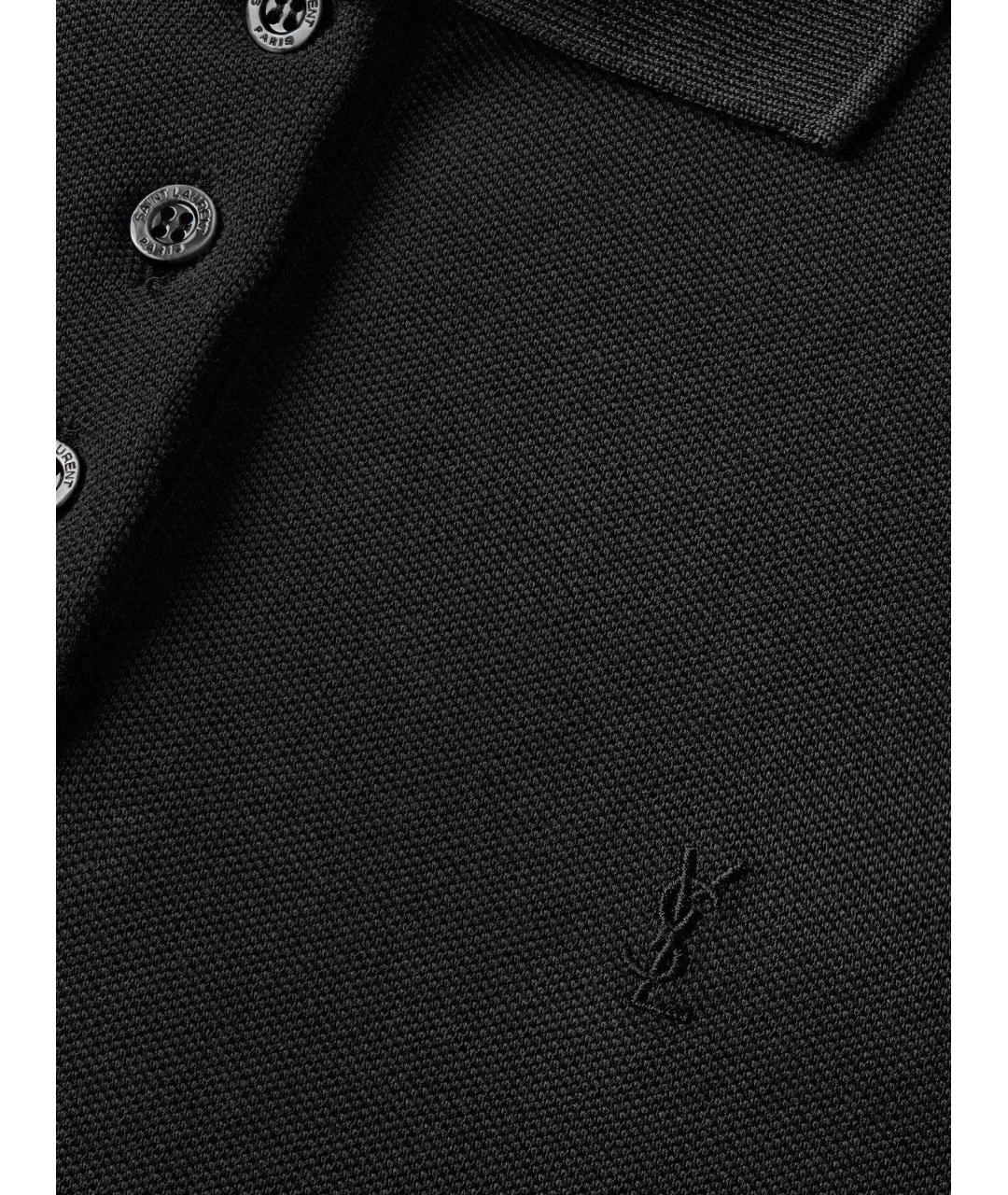 SAINT LAURENT Черная хлопковая футболка, фото 4
