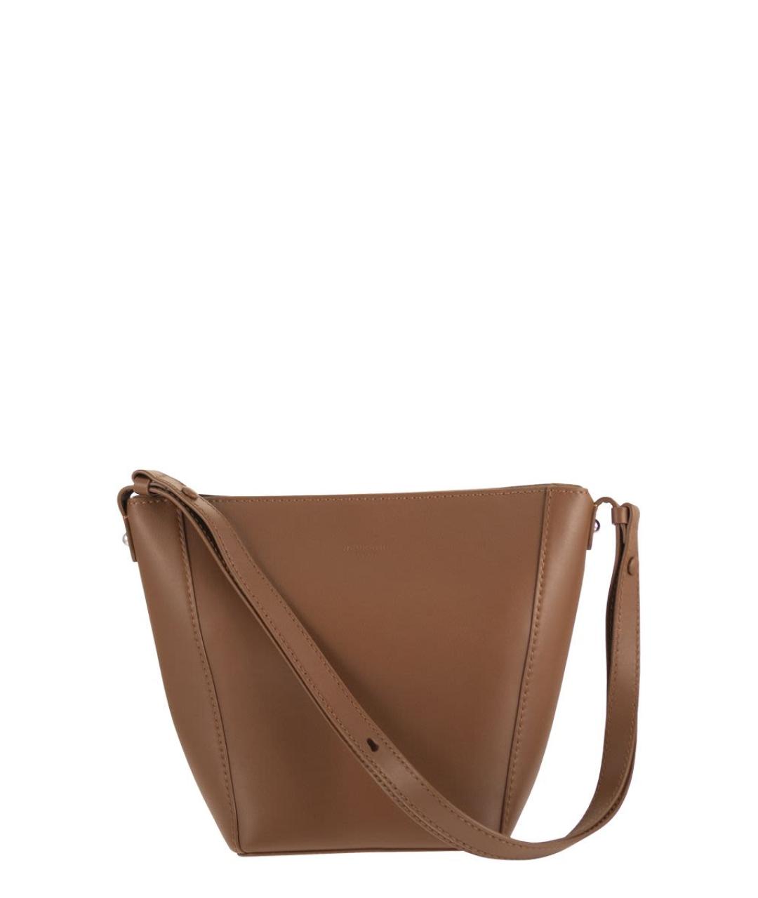 WEEKEND MAX MARA Коричневая кожаная сумка через плечо, фото 2