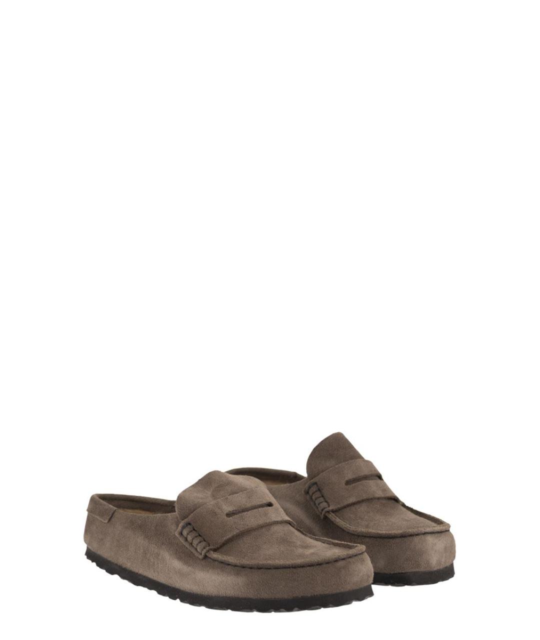 BIRKENSTOCK Серые замшевые сабо, фото 4